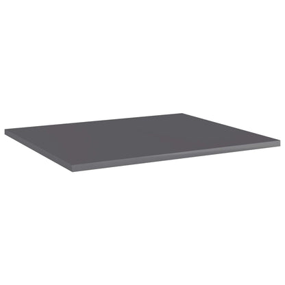 Bücherregal-Bretter 8 Stk. Hochglanz-Grau 60x50x1,5 cm