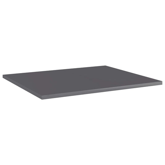 Bücherregal-Bretter 8 Stk. Hochglanz-Grau 60x50x1,5 cm