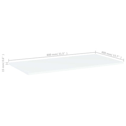 Bücherregal-Bretter 4 Stk. Weiß 80x40x1,5 cm Holzwerkstoff
