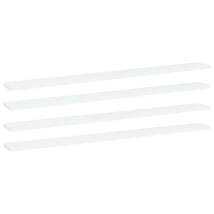 Bücherregal-Bretter 4 Stk. Weiß 100x10x1,5 cm Holzwerkstoff