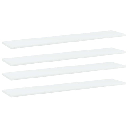 Bücherregal-Bretter 4 Stk. Weiß 100x20x1,5 cm Holzwerkstoff