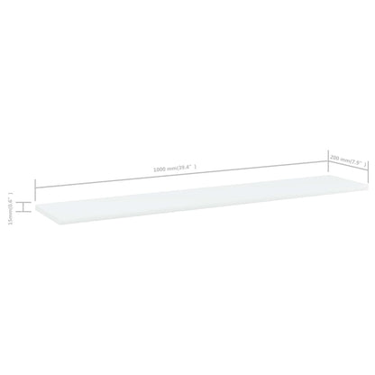 Bücherregal-Bretter 4 Stk. Weiß 100x20x1,5 cm Holzwerkstoff