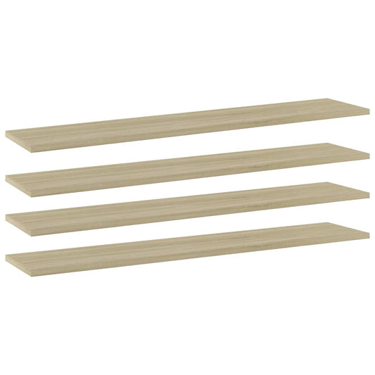 Bücherregal-Bretter 4 Stk. Sonoma-Eiche 100x20x1,5 cm