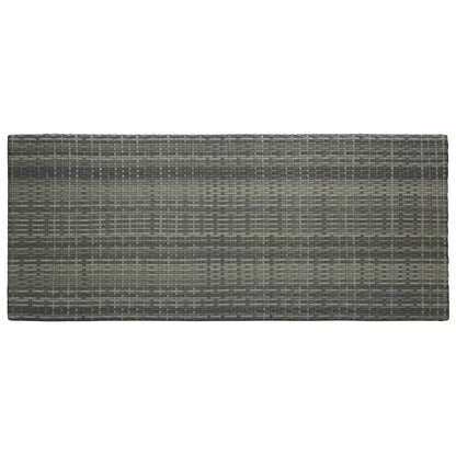 7-tlg. Gartenbar-Set mit Kissen Poly Rattan Grau
