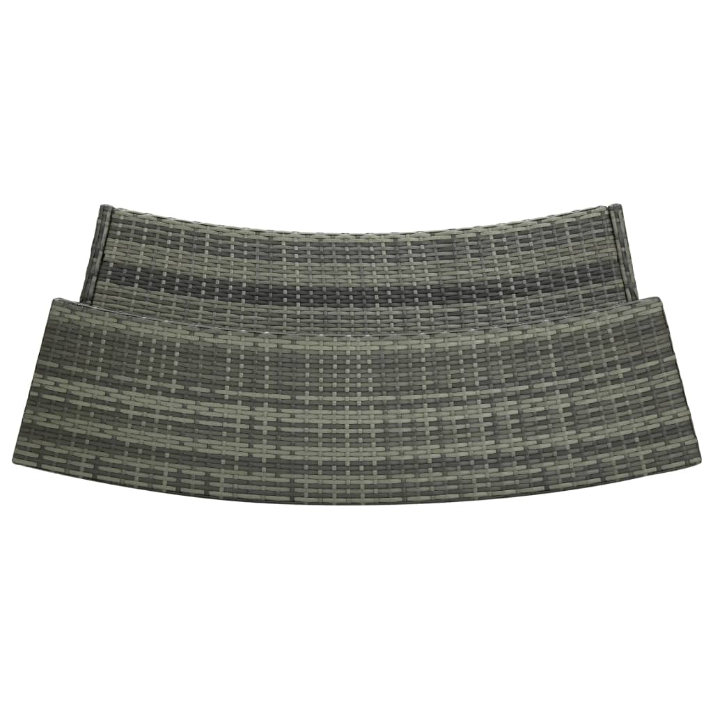 4-tlg. Gartenbar-Set mit Kissen Grau