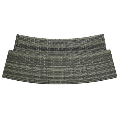 4-tlg. Gartenbar-Set mit Kissen Grau