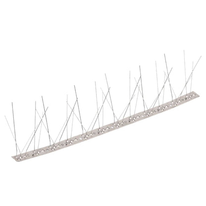 10-tlg. Taubenabwehr Spikes-Set Edelstahl 5 m 5-reihig