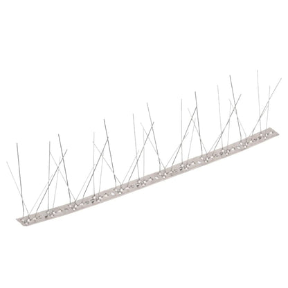 40-tlg. Taubenabwehr Spikes-Set Edelstahl 20 m 5-reihig