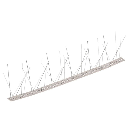 40-tlg. Taubenabwehr Spikes-Set Edelstahl 20 m 5-reihig