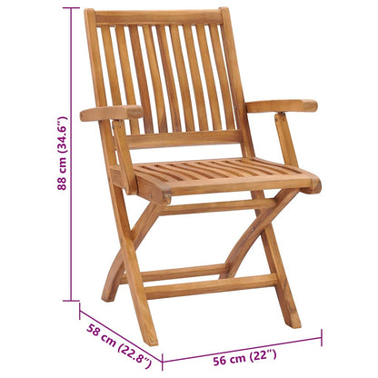 Gartenstühle 2 Stk. mit Anthrazit Kissen Massivholz Teak