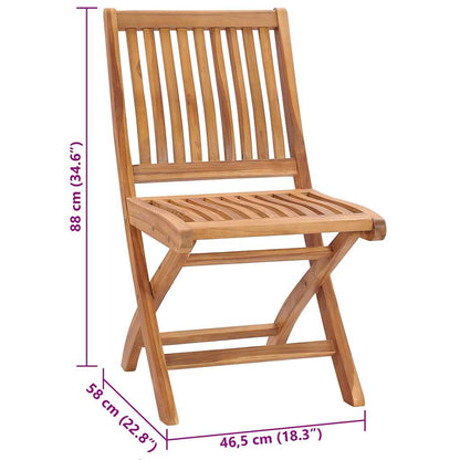 Gartenstühle 2 Stk. mit Königsblauen Kissen Teak Massivholz