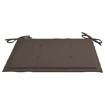 Gartenstühle mit Taupe Kissen 4 Stk. Teak Massivholz