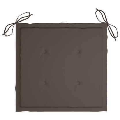Gartenstühle 2 Stk. mit Kissen Massivholz Teak