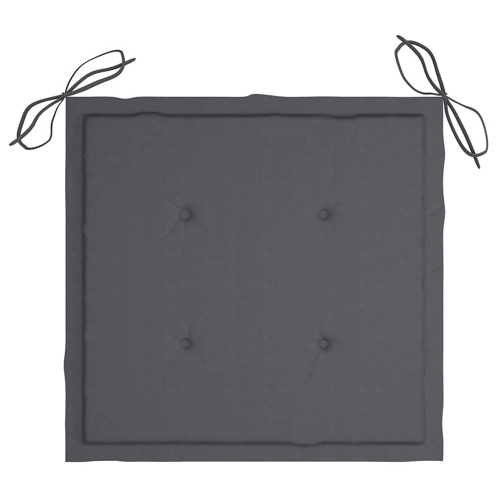 3-tlg. Garten-Essgruppe mit Kissen Klappbar Massivholz Teak