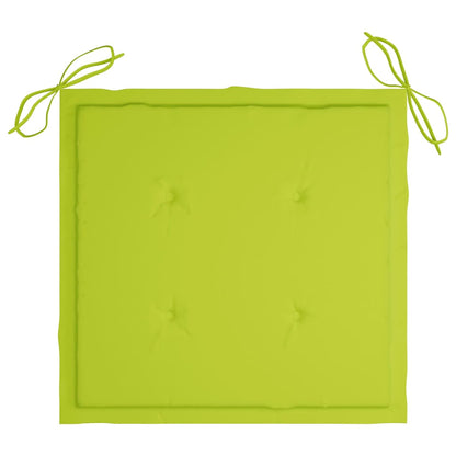 3-tlg. Garten-Essgruppe mit Kissen Klappbar Massivholz Teak