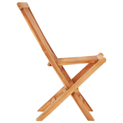 3-tlg. Bistroset mit Königsblauen Kissen Massivholz Teak