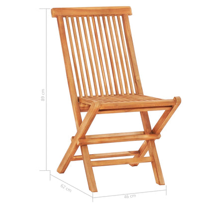 3-tlg. Bistro-Set mit Kissen Rot Karomuster Massivholz Teak