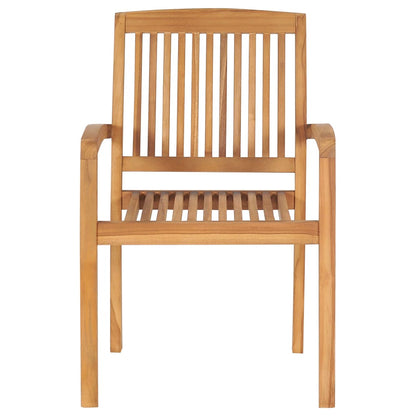 Gartenstühle 2 Stk. mit Blauen Kissen Massivholz Teak