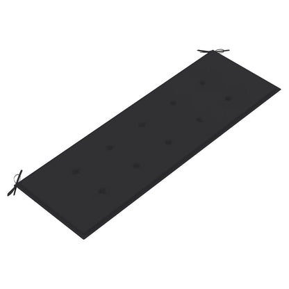 Stapelbare Gartenbank mit Auflage 159 cm Massivholz Teak