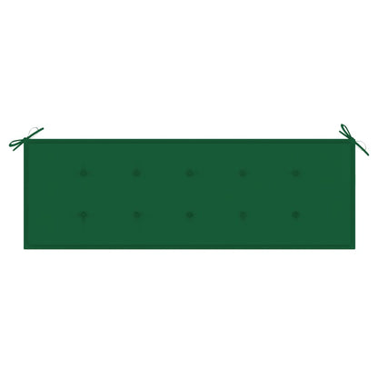 Stapelbare Gartenbank mit Auflage 159 cm Massivholz Teak