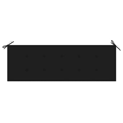 Stapelbare Gartenbank mit Auflage 159 cm Massivholz Teak