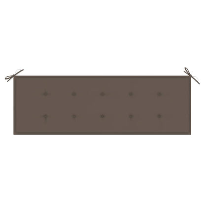 Stapelbare Gartenbank mit Auflage 159 cm Massivholz Teak