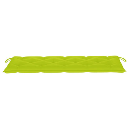 Stapelbare Gartenbank mit Auflage 159 cm Massivholz Teak