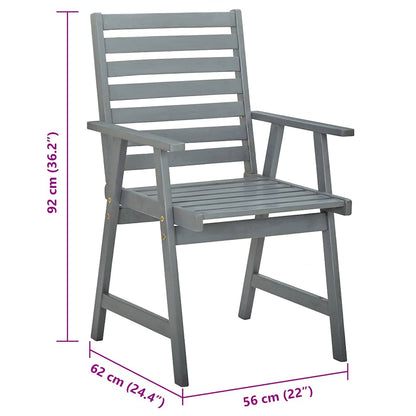 Garten-Essstühle mit Kissen 3 Stk. Massivholz Akazie