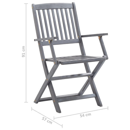 Klappbare Gartenstühle 2 Stk. mit Kissen Massivholz Akazie