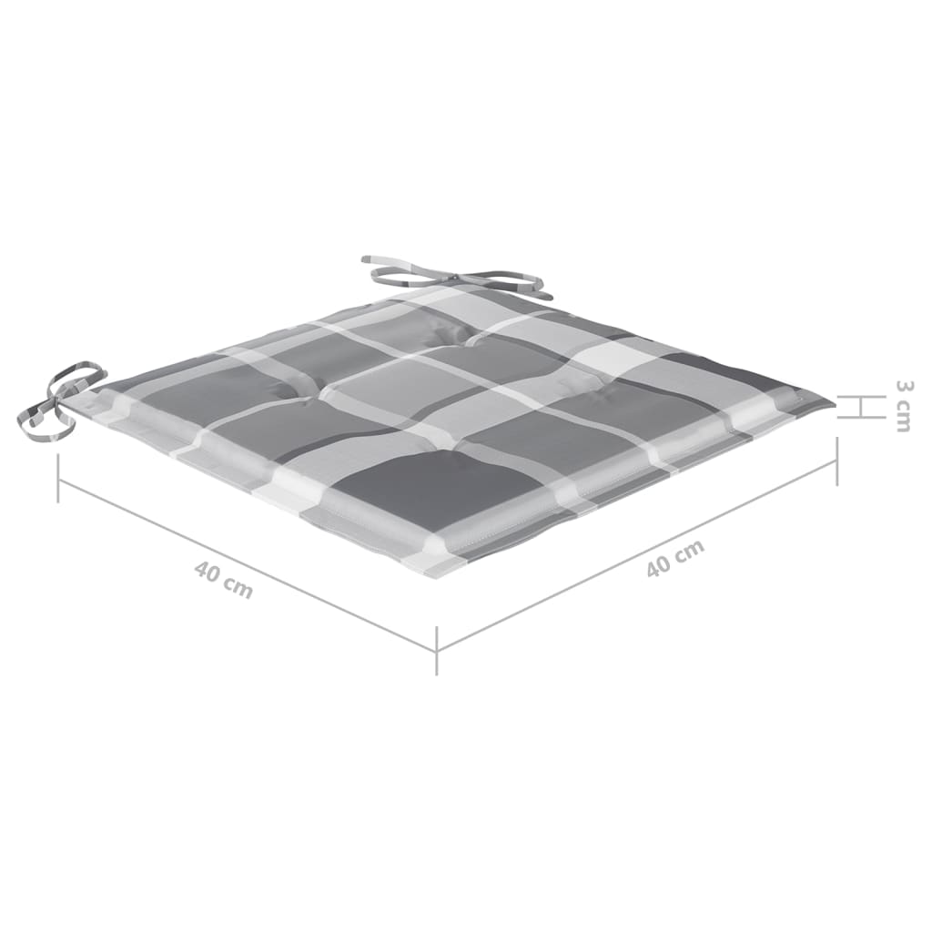 Klappbare Gartenstühle 4 Stk. mit Kissen Massivholz Akazie