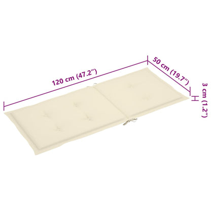 Verstellbare Gartenstühle 2 Stk. mit Auflagen Massivholz Akazie