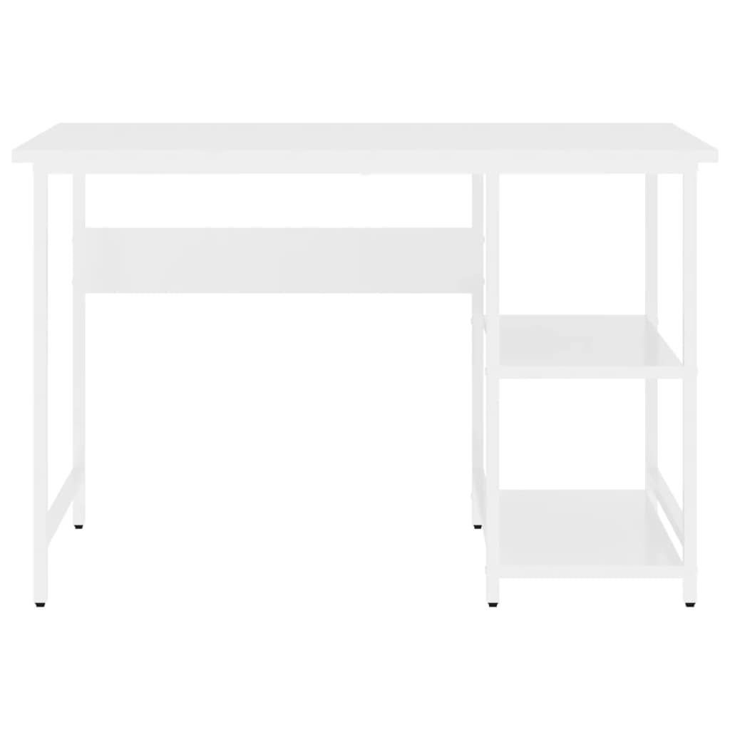 Computertisch Weiß 105x55x72 cm MDF und Metall