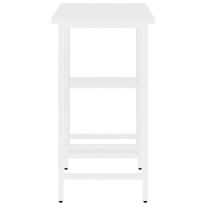 Computertisch Weiß 80x40x72 cm MDF und Metall