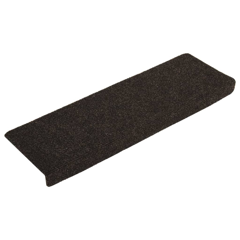 Stufenmatten Selbstklebend 15 Stk. 65x21x4 cm Dunkelbraun Rechteckiger Rand