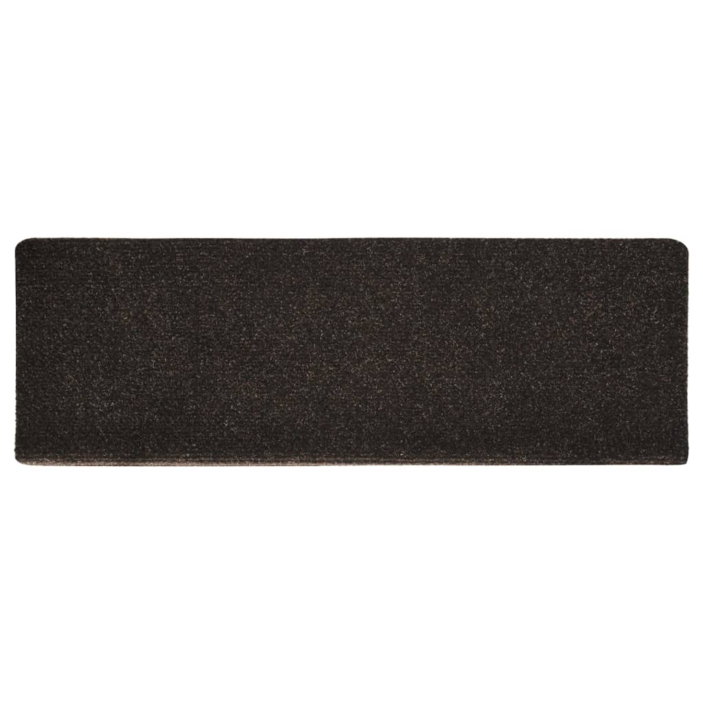 Stufenmatten Selbstklebend 15 Stk. 65x21x4 cm Dunkelbraun Rechteckiger Rand