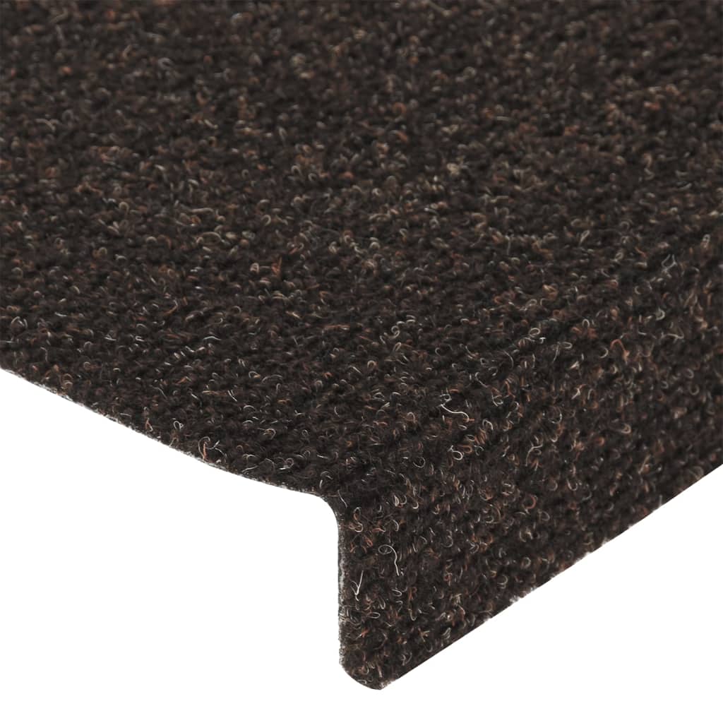 Stufenmatten Selbstklebend 15 Stk. 65x21x4 cm Dunkelbraun Rechteckiger Rand