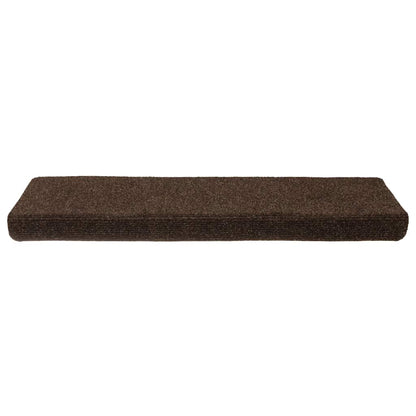 Stufenmatten Selbstklebend 15 Stk. 65x21x4 cm Braun Rechteckiger Rand
