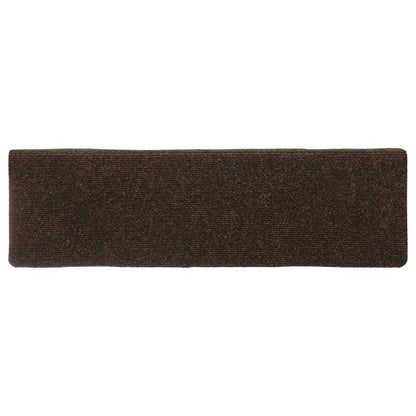 Stufenmatten Selbstklebend 15 Stk. 65x21x4 cm Braun Rechteckiger Rand