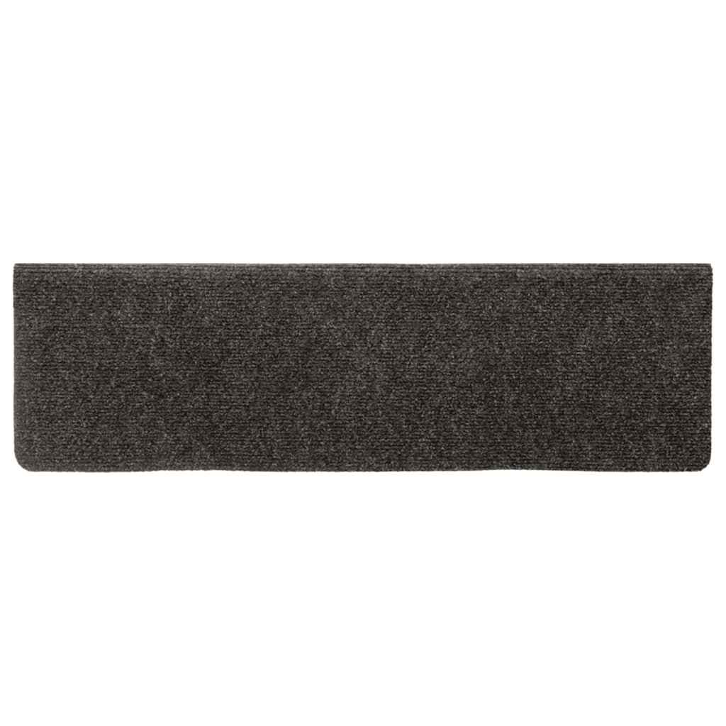 Stufenmatten Selbstklebend 15 Stk. 65x21x4 cm Anthrazit Rechteckiger Rand