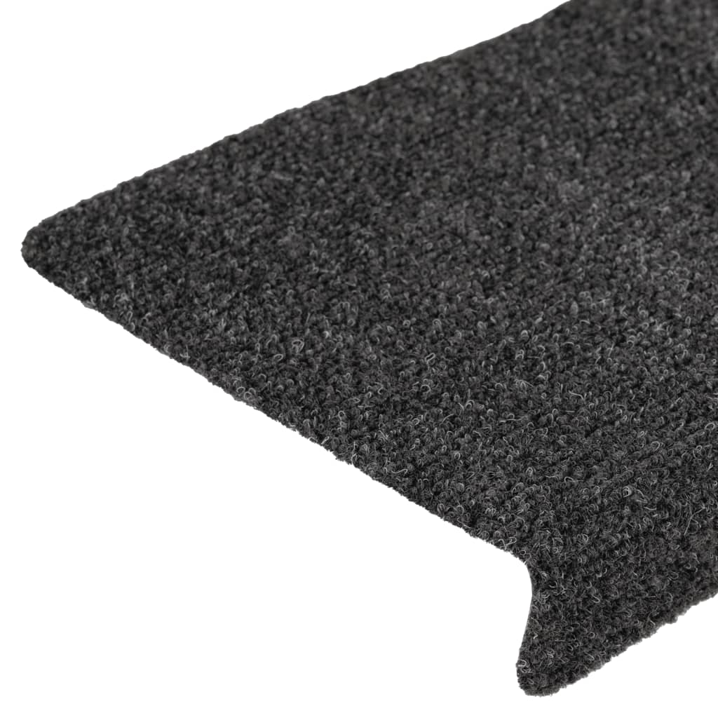 Stufenmatten Selbstklebend 15 Stk. 65x21x4 cm Anthrazit Rechteckiger Rand