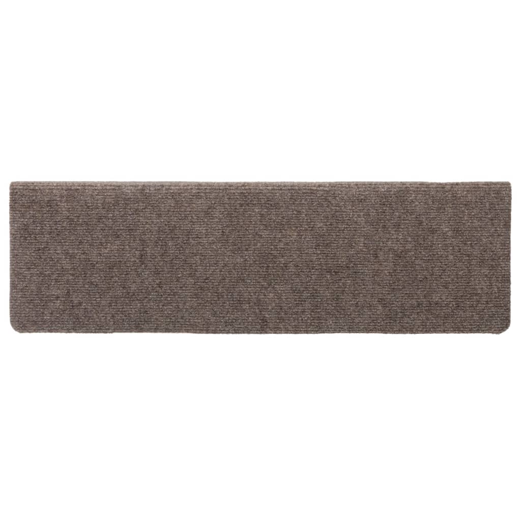 Stufenmatten Selbstklebend 15 Stk. 65x21x4 cm Beige Rechteckiger Rand