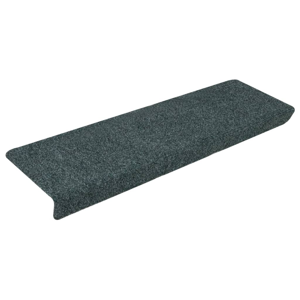 Stufenmatten Selbstklebend 15 Stk. 65x21x4 cm Grün Rechteckiger Rand