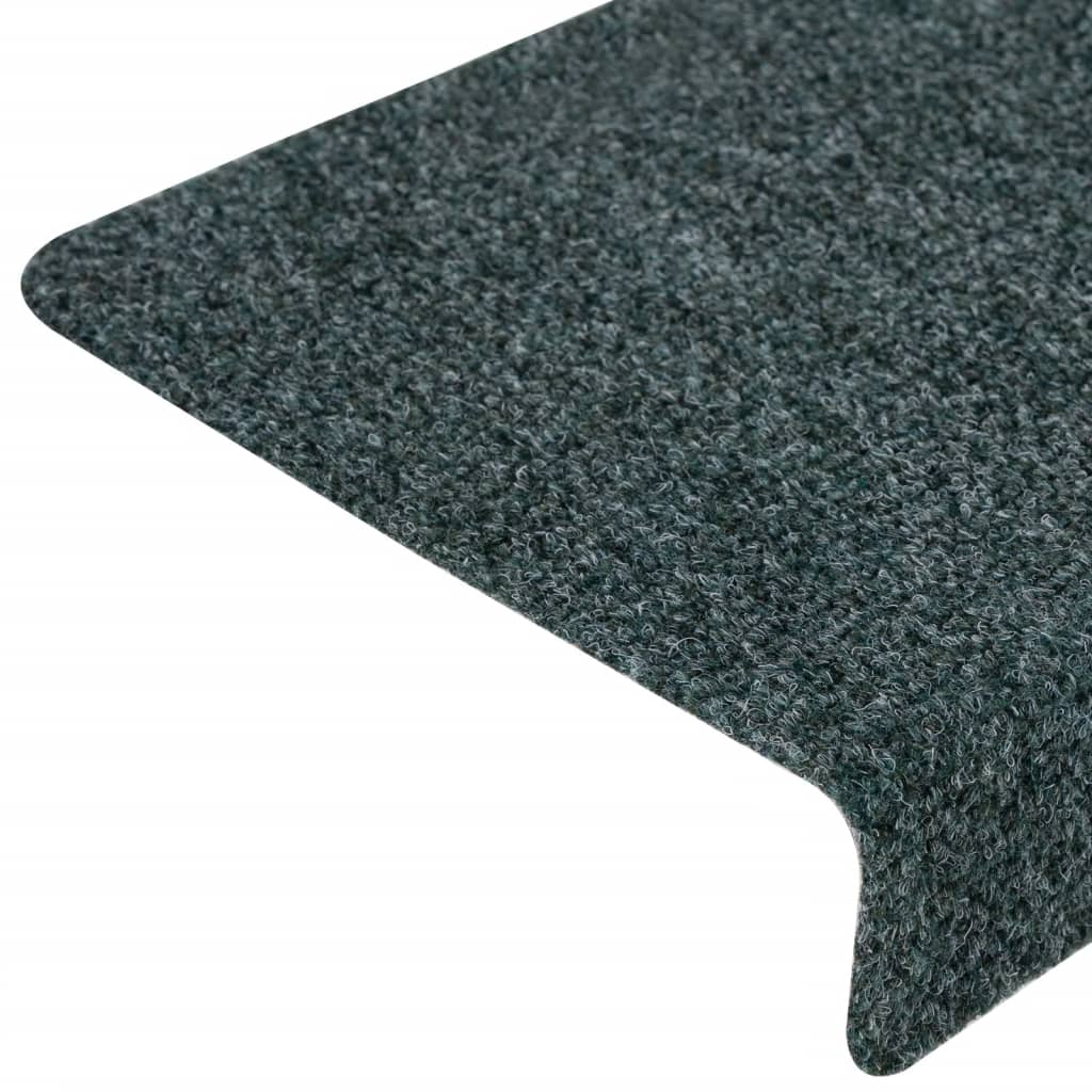 Stufenmatten Selbstklebend 15 Stk. 65x21x4 cm Grün Rechteckiger Rand