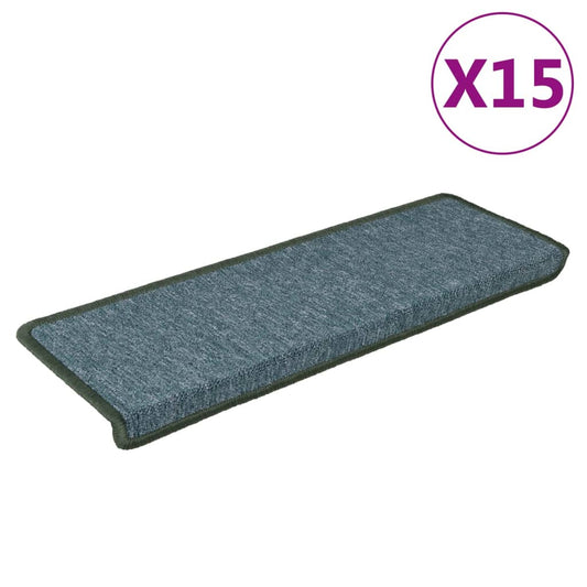 Stufenmatten 15 Stk. 65x21x4 cm Dunkelgrün Rechteckiger Rand
