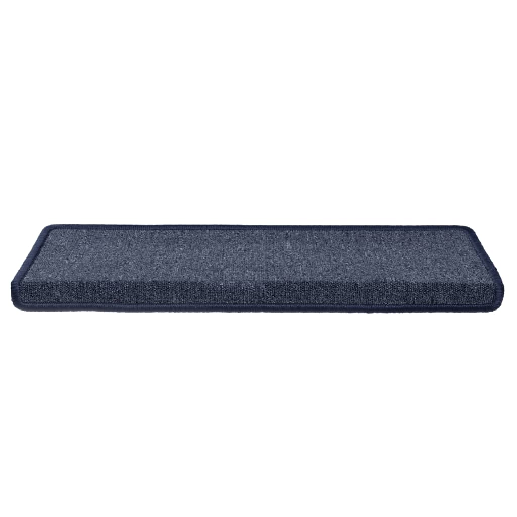 Stufenmatten 15 Stk. 65 x 21 x 4 cm Dunkelgrau und Blau Rechteckiger Rand