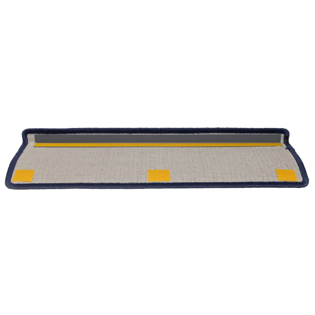 Stufenmatten 15 Stk. 65 x 21 x 4 cm Dunkelgrau und Blau Rechteckiger Rand