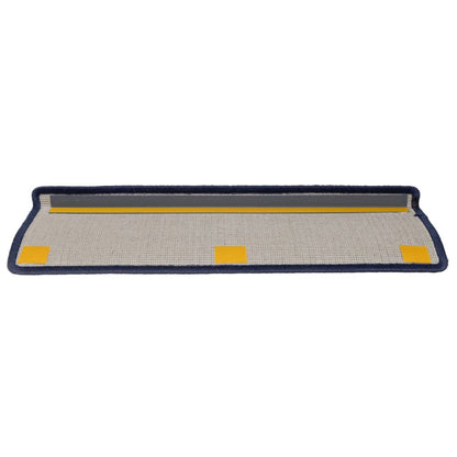 Stufenmatten 15 Stk. 65 x 21 x 4 cm Dunkelgrau und Blau Rechteckiger Rand