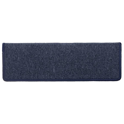 Stufenmatten 15 Stk. 65 x 21 x 4 cm Dunkelgrau und Blau Rechteckiger Rand