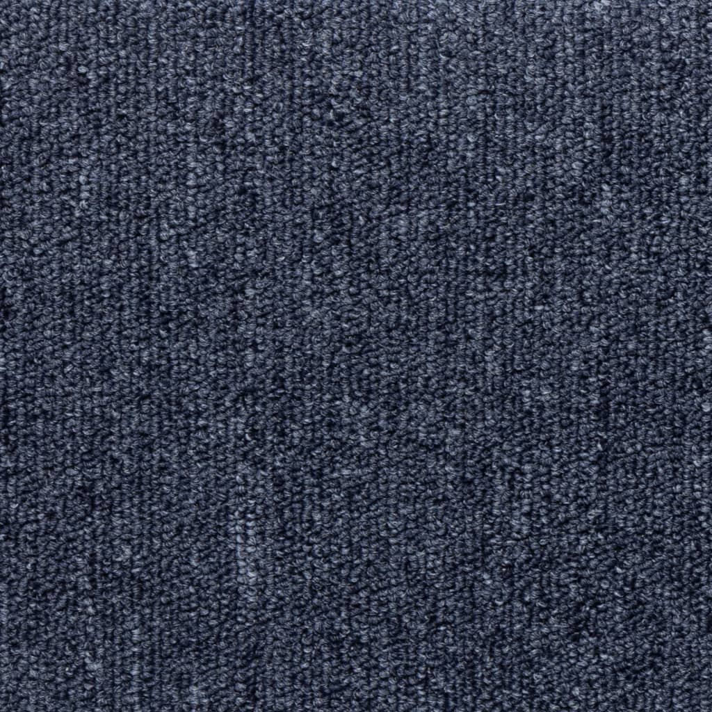 Stufenmatten 15 Stk. 65 x 21 x 4 cm Dunkelgrau und Blau Rechteckiger Rand