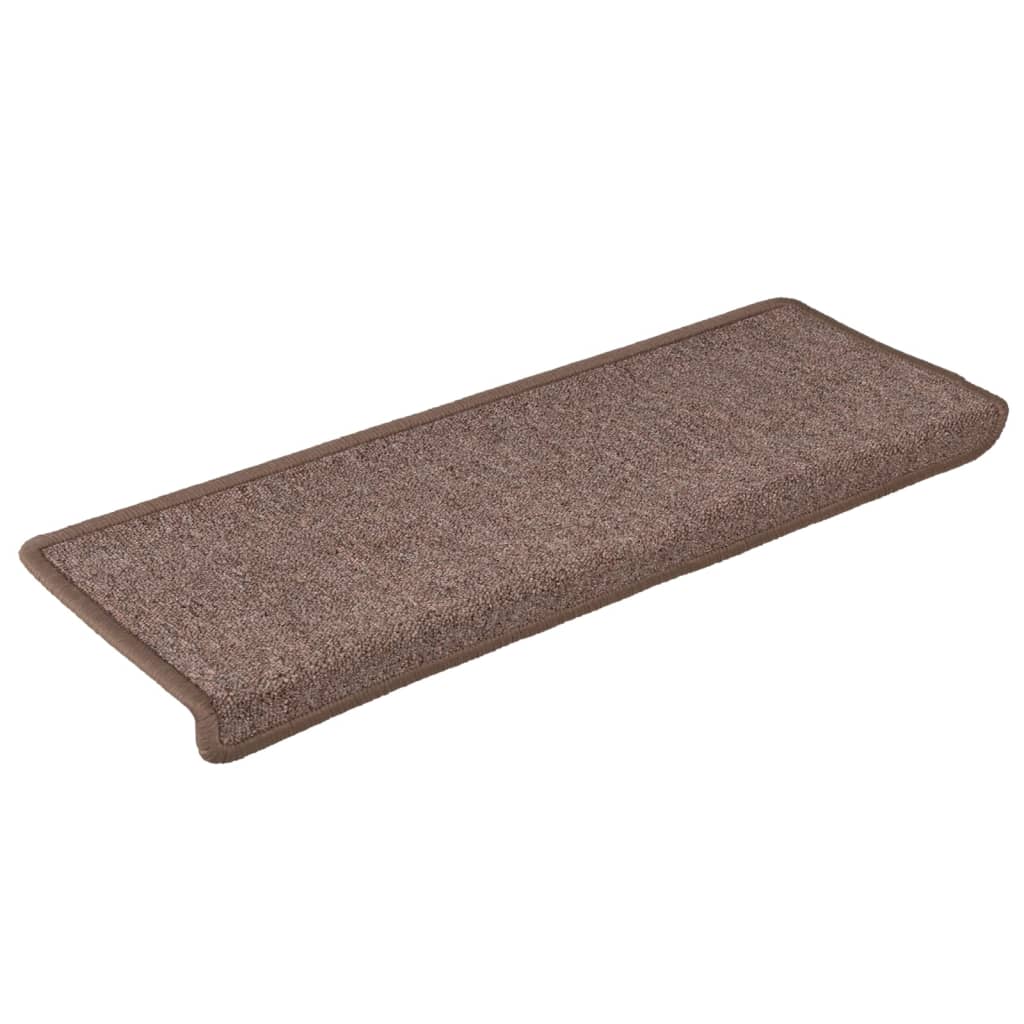 Stufenmatten 15 Stk. 65x21x4 cm Braun Rechteckiger Rand